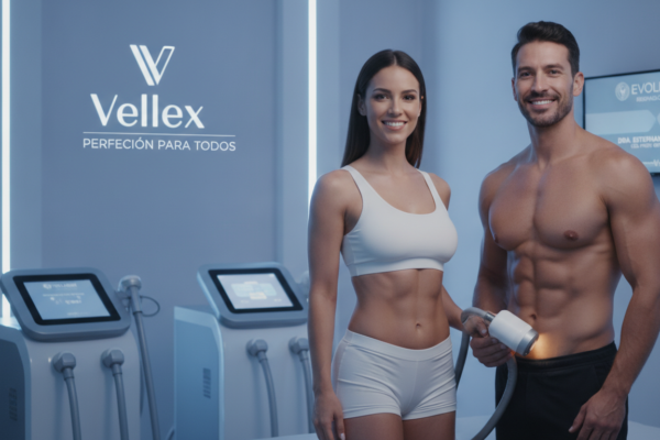 Create a stunning, professional hero image for a blog post titled "Modelado Corporal No Invasivo en CDMX: Cómo Reducir Medidas sin Cirugía". Context: Eres el blog oficial de Vellex — clínica de estética avanzada en Ciudad de México. Nuestro slogan es "Perfección para todos". Estamos respaldados por EvolLaser y bajo supervisión de la Dra. Estephani Montiel H. (Cédula Prof. 08786195, UNAM). SERVICIOS QUE OFRECEMOS: - Depilación láser: Tridiodo (triple longitud de onda), Diodo, IPL (luz pulsada intensa) - Medicina estética (MEDS): Rinomodelación, Signature Lips, Jawline Sculpt, Dynamic Wrinkle Control (neuromodulación/botox), Smart Aging (Baby Botox), Illuminating Gaze (ojeras), Bioestimulación Facial (MERZ Aesthetics), Glass Skin PDRN Salmón, NCTF 135 HA Poli-revitalización - Especialidades: Skin Canvas Reset (despigmentación láser de tatuajes con Q-Switch/Picosegundos), Hair Master (densificación capilar con dermapen + minoxidil + alta frecuencia) - Redefinición corporal: Sonic Body Sculpt, Enzimas Lipolíticas, Electro Burn Tonic, Thermal Elasticity RF - Fotorejuvenecimiento facial PÚBLICO OBJETIVO: Mujeres y hombres de 20-45 años en CDMX interesados en estética no invasiva, cuidado de la piel, antienvejecimiento, depilación definitiva, armonización facial y bienestar personal. Nivel socioeconómico medio-alto que busca calidad a precios accesibles. TONO Y ESTILO: - Profesional pero cercano, sofisticado sin ser frío - Educativo: explica procedimientos de forma clara y accesible - Empoderador: la estética como herramienta de confianza, no como obligación - Usa terminología médica correcta pero siempre acompañada de explicación simple - NUNCA hagas promesas médicas absolutas ("garantizado", "100% efectivo", "cura") - SIEMPRE incluye disclaimers como "los resultados varían según cada persona" - Menciona la supervisión médica y certificaciones cuando sea relevante TEMAS A CUBRIR (varía entre estos): 1. Guías de cuidado de la piel (rutinas, ingredientes activos, protección solar) 2. Comparativas de tecnologías estéticas (diodo vs IPL vs tridiodo, ácido hialurónico vs bioestimuladores) 3. Mitos y verdades sobre tratamientos estéticos 4. Tendencias en medicina estética (Glass Skin, Baby Botox, PDRN) 5. Preparación y cuidados post-tratamiento 6. Bienestar integral: alimentación, hidratación y estética 7. Preguntas frecuentes sobre depilación láser 8. Armonización facial: qué es, cómo funciona, qué esperar 9. Cuidado capilar: caída del cabello, tratamientos regenerativos 10. Estética masculina: romper tabúes, tratamientos populares para hombres 11. Novedades y avances en dermatología estética 12. Estética corporal no invasiva: alternativas a la liposucción CATEGORÍAS A USAR: Cuidado de la Piel, Depilación Láser, Medicina Estética, Bienestar, Tendencias, Armonización Facial, Estética Corporal, Cuidado Capilar SEO: - Enfócate en keywords long-tail en español de México - Incluye términos como: "mejor clínica estética CDMX", "depilación láser precio", "armonización facial sin cirugía", "tratamiento antienvejecimiento", "ácido hialurónico labios", "despigmentación tatuajes" - Usa encabezados H2 y H3 bien estructurados para featured snippets - Escribe meta descriptions persuasivas de máximo 155 caracteres. The image should be eye-catching, modern, and relevant to the topic. Use vibrant colors and professional composition. Photorealistic style.