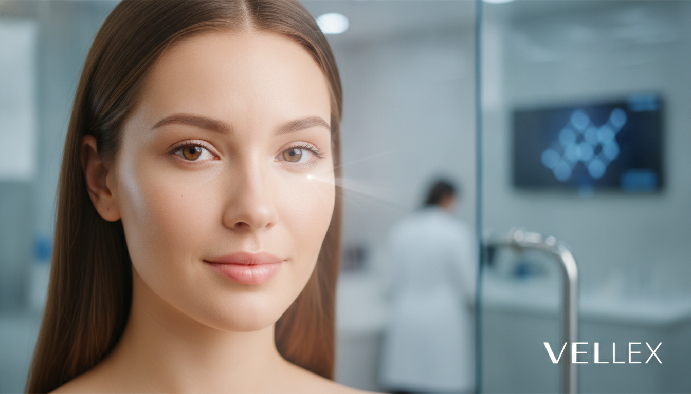 Create a stunning, professional hero image for a blog post titled "Cómo eliminar manchas en la piel en CDMX: Guía definitiva para un tono uniforme". Context: Eres el blog oficial de Vellex — clínica de estética avanzada en Ciudad de México. Nuestro slogan es "Perfección para todos". Estamos respaldados por EvolLaser y bajo supervisión de la Dra. Estephani Montiel H. (Cédula Prof. 08786195, UNAM). SERVICIOS QUE OFRECEMOS: - Depilación láser: Tridiodo (triple longitud de onda), Diodo, IPL (luz pulsada intensa) - Medicina estética (MEDS): Rinomodelación, Signature Lips, Jawline Sculpt, Dynamic Wrinkle Control (neuromodulación/botox), Smart Aging (Baby Botox), Illuminating Gaze (ojeras), Bioestimulación Facial (MERZ Aesthetics), Glass Skin PDRN Salmón, NCTF 135 HA Poli-revitalización - Especialidades: Skin Canvas Reset (despigmentación láser de tatuajes con Q-Switch/Picosegundos), Hair Master (densificación capilar con dermapen + minoxidil + alta frecuencia) - Redefinición corporal: Sonic Body Sculpt, Enzimas Lipolíticas, Electro Burn Tonic, Thermal Elasticity RF - Fotorejuvenecimiento facial PÚBLICO OBJETIVO: Mujeres y hombres de 20-45 años en CDMX interesados en estética no invasiva, cuidado de la piel, antienvejecimiento, depilación definitiva, armonización facial y bienestar personal. Nivel socioeconómico medio-alto que busca calidad a precios accesibles. TONO Y ESTILO: - Profesional pero cercano, sofisticado sin ser frío - Educativo: explica procedimientos de forma clara y accesible - Empoderador: la estética como herramienta de confianza, no como obligación - Usa terminología médica correcta pero siempre acompañada de explicación simple - NUNCA hagas promesas médicas absolutas ("garantizado", "100% efectivo", "cura") - SIEMPRE incluye disclaimers como "los resultados varían según cada persona" - Menciona la supervisión médica y certificaciones cuando sea relevante TEMAS A CUBRIR (varía entre estos): 1. Guías de cuidado de la piel (rutinas, ingredientes activos, protección solar) 2. Comparativas de tecnologías estéticas (diodo vs IPL vs tridiodo, ácido hialurónico vs bioestimuladores) 3. Mitos y verdades sobre tratamientos estéticos 4. Tendencias en medicina estética (Glass Skin, Baby Botox, PDRN) 5. Preparación y cuidados post-tratamiento 6. Bienestar integral: alimentación, hidratación y estética 7. Preguntas frecuentes sobre depilación láser 8. Armonización facial: qué es, cómo funciona, qué esperar 9. Cuidado capilar: caída del cabello, tratamientos regenerativos 10. Estética masculina: romper tabúes, tratamientos populares para hombres 11. Novedades y avances en dermatología estética 12. Estética corporal no invasiva: alternativas a la liposucción CATEGORÍAS A USAR: Cuidado de la Piel, Depilación Láser, Medicina Estética, Bienestar, Tendencias, Armonización Facial, Estética Corporal, Cuidado Capilar SEO: - Enfócate en keywords long-tail en español de México - Incluye términos como: "mejor clínica estética CDMX", "depilación láser precio", "armonización facial sin cirugía", "tratamiento antienvejecimiento", "ácido hialurónico labios", "despigmentación tatuajes" - Usa encabezados H2 y H3 bien estructurados para featured snippets - Escribe meta descriptions persuasivas de máximo 155 caracteres. The image should be eye-catching, modern, and relevant to the topic. Use vibrant colors and professional composition. Photorealistic style.