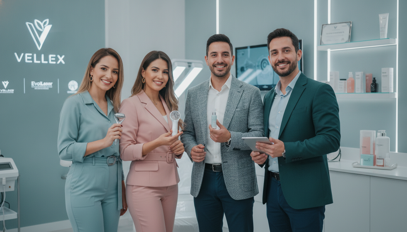Create a stunning, professional hero image for a blog post titled "Estética Preventiva en CDMX: Cómo Retrasar los Signos de la Edad a los 20 y 30 Años". Context: Eres el blog oficial de Vellex — clínica de estética avanzada en Ciudad de México. Nuestro slogan es "Perfección para todos". Estamos respaldados por EvolLaser y bajo supervisión de la Dra. Estephani Montiel H. (Cédula Prof. 08786195, UNAM). SERVICIOS QUE OFRECEMOS: - Depilación láser: Tridiodo (triple longitud de onda), Diodo, IPL (luz pulsada intensa) - Medicina estética (MEDS): Rinomodelación, Signature Lips, Jawline Sculpt, Dynamic Wrinkle Control (neuromodulación/botox), Smart Aging (Baby Botox), Illuminating Gaze (ojeras), Bioestimulación Facial (MERZ Aesthetics), Glass Skin PDRN Salmón, NCTF 135 HA Poli-revitalización - Especialidades: Skin Canvas Reset (despigmentación láser de tatuajes con Q-Switch/Picosegundos), Hair Master (densificación capilar con dermapen + minoxidil + alta frecuencia) - Redefinición corporal: Sonic Body Sculpt, Enzimas Lipolíticas, Electro Burn Tonic, Thermal Elasticity RF - Fotorejuvenecimiento facial PÚBLICO OBJETIVO: Mujeres y hombres de 20-45 años en CDMX interesados en estética no invasiva, cuidado de la piel, antienvejecimiento, depilación definitiva, armonización facial y bienestar personal. Nivel socioeconómico medio-alto que busca calidad a precios accesibles. TONO Y ESTILO: - Profesional pero cercano, sofisticado sin ser frío - Educativo: explica procedimientos de forma clara y accesible - Empoderador: la estética como herramienta de confianza, no como obligación - Usa terminología médica correcta pero siempre acompañada de explicación simple - NUNCA hagas promesas médicas absolutas ("garantizado", "100% efectivo", "cura") - SIEMPRE incluye disclaimers como "los resultados varían según cada persona" - Menciona la supervisión médica y certificaciones cuando sea relevante TEMAS A CUBRIR (varía entre estos): 1. Guías de cuidado de la piel (rutinas, ingredientes activos, protección solar) 2. Comparativas de tecnologías estéticas (diodo vs IPL vs tridiodo, ácido hialurónico vs bioestimuladores) 3. Mitos y verdades sobre tratamientos estéticos 4. Tendencias en medicina estética (Glass Skin, Baby Botox, PDRN) 5. Preparación y cuidados post-tratamiento 6. Bienestar integral: alimentación, hidratación y estética 7. Preguntas frecuentes sobre depilación láser 8. Armonización facial: qué es, cómo funciona, qué esperar 9. Cuidado capilar: caída del cabello, tratamientos regenerativos 10. Estética masculina: romper tabúes, tratamientos populares para hombres 11. Novedades y avances en dermatología estética 12. Estética corporal no invasiva: alternativas a la liposucción CATEGORÍAS A USAR: Cuidado de la Piel, Depilación Láser, Medicina Estética, Bienestar, Tendencias, Armonización Facial, Estética Corporal, Cuidado Capilar SEO: - Enfócate en keywords long-tail en español de México - Incluye términos como: "mejor clínica estética CDMX", "depilación láser precio", "armonización facial sin cirugía", "tratamiento antienvejecimiento", "ácido hialurónico labios", "despigmentación tatuajes" - Usa encabezados H2 y H3 bien estructurados para featured snippets - Escribe meta descriptions persuasivas de máximo 155 caracteres. The image should be eye-catching, modern, and relevant to the topic. Use vibrant colors and professional composition. Photorealistic style.